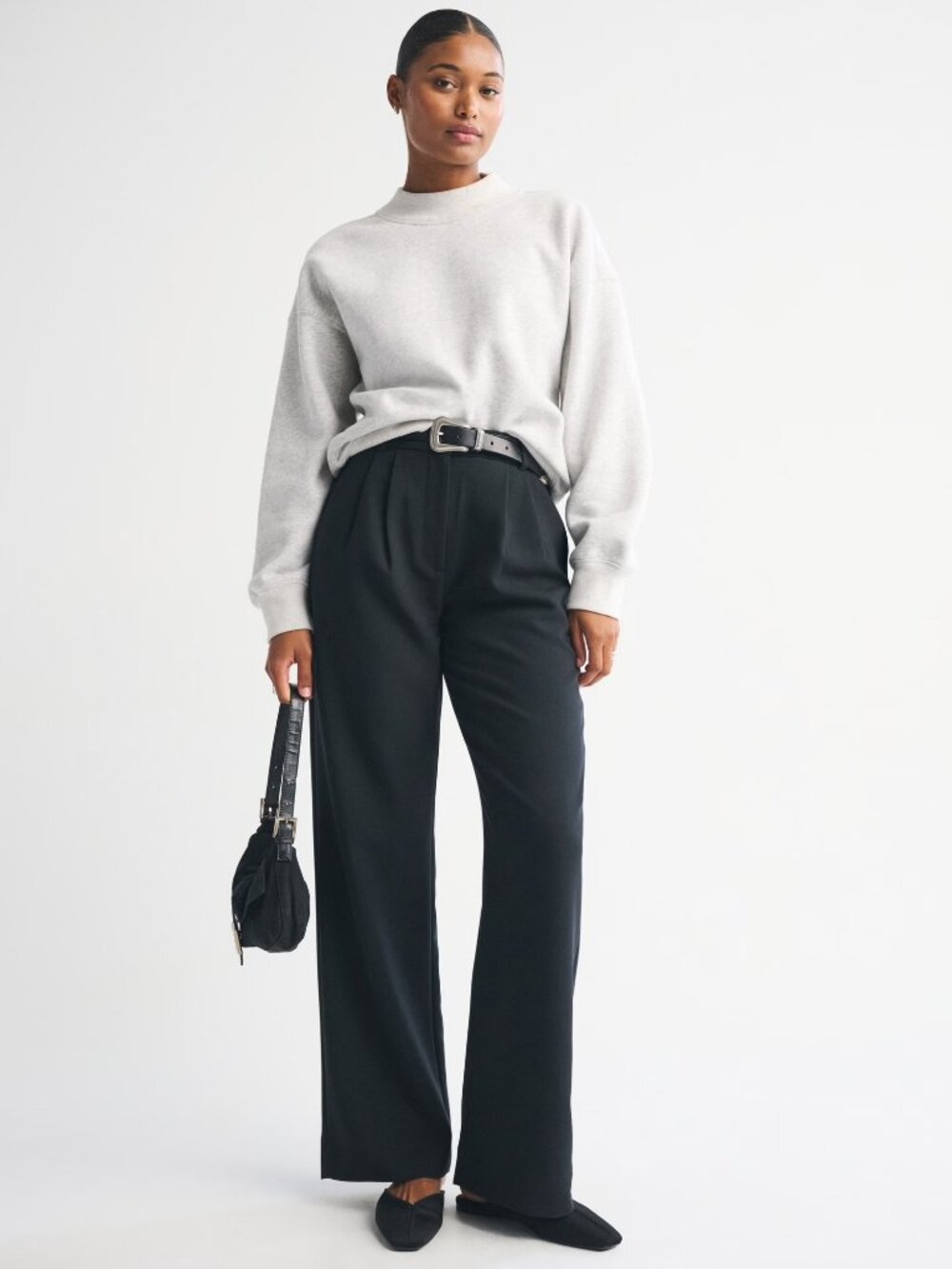 Curve Love Abercrombie & Fitch Sloane Tailored Wide Leg Pant